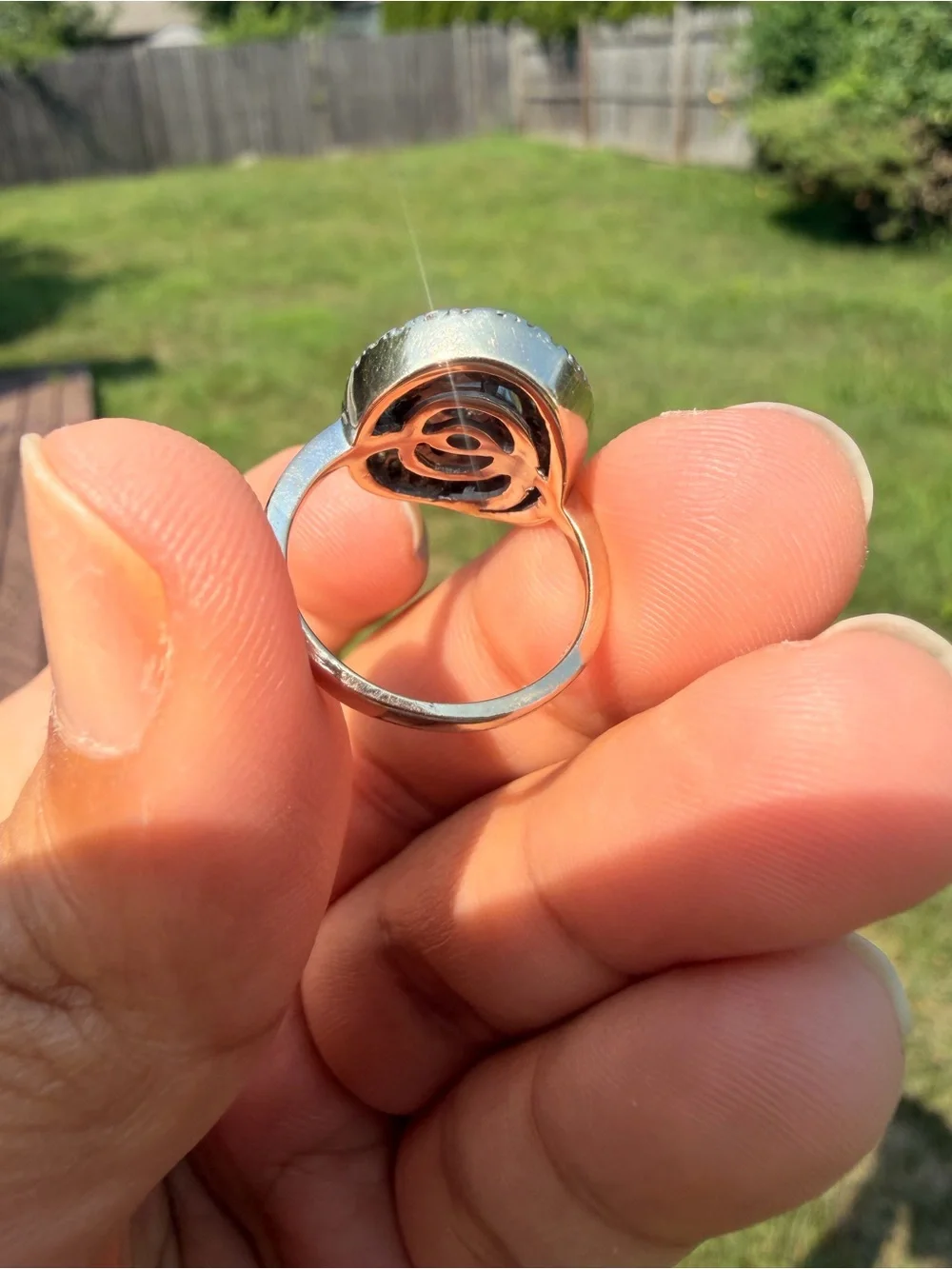 14k White Gold .87 Ctw Natural Diamond Vintage BH By Effy Ring Size 5.75.